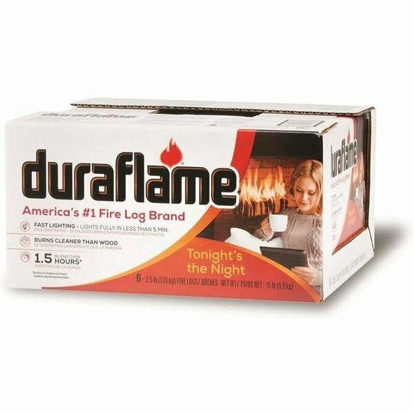 Duraflame Firelog, 1.5 hr Burn Time, 2.5 lb 00625